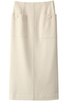 【アルアバイル/allureville】のカラーメルトン釦付きタイトスカート A オフホワイト|ID:prp329100003713696
