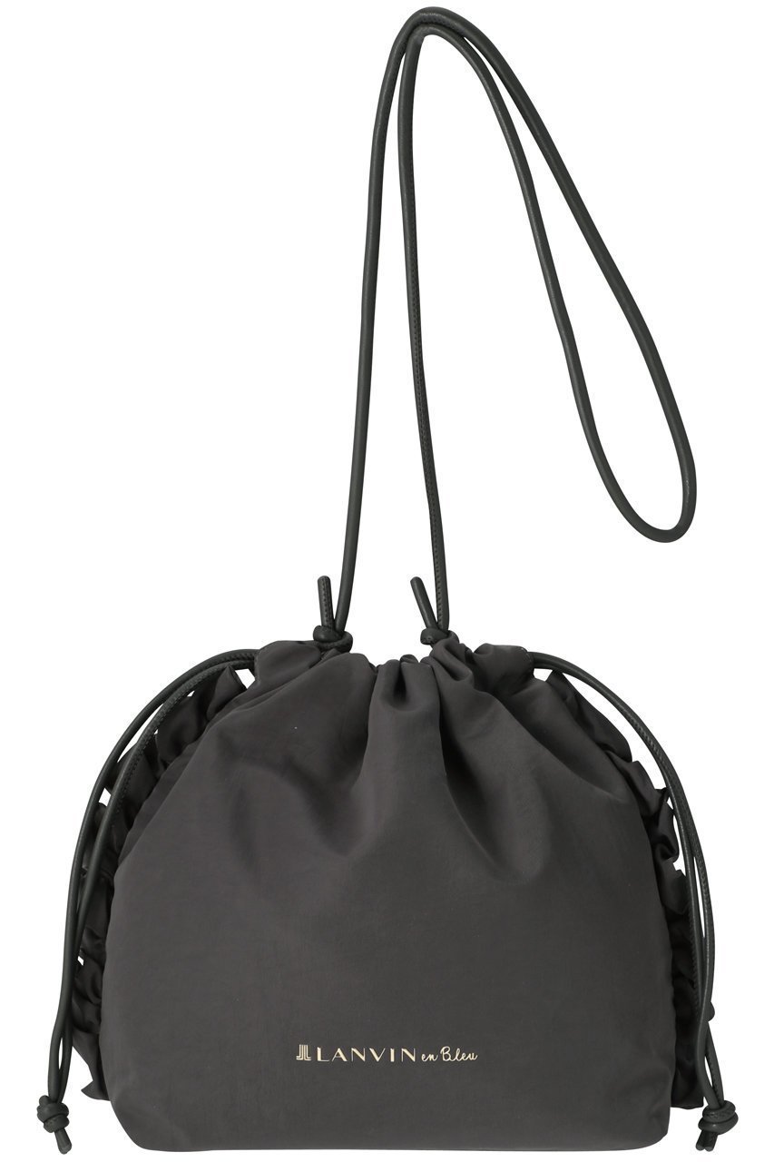 【ランバン オン ブルー/LANVIN en Bleu】のプティフリルショルダーバッグ インテリア・キッズ・メンズ・レディースファッション・服の通販 founy(ファニー) 　ファッション　Fashion　レディースファッション　Fashion for Women　バッグ　Bags　ショルダー　Shoulder, Shoulder Strap　タフタ　Taffeta, Structured Fabric　フリル　Frill, Ruffle　メタル　Metal, Metal Parts　人気　Popular, Best Seller　巾着　Drawstring Bag, Kinchaku　グレー|ID: prp329100003714287 ipo3291000000035105927