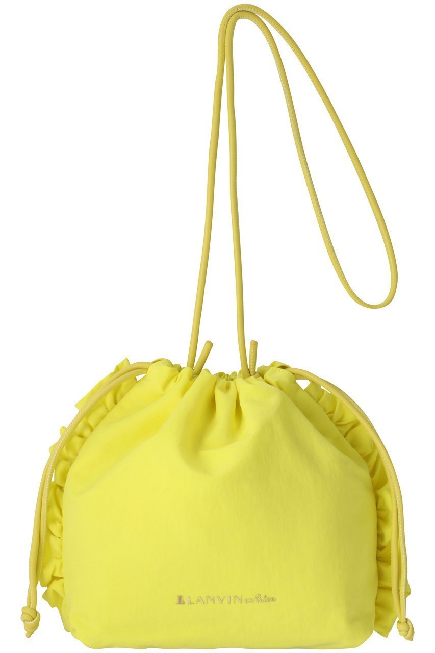 【ランバン オン ブルー/LANVIN en Bleu】のプティフリルショルダーバッグ インテリア・キッズ・メンズ・レディースファッション・服の通販 founy(ファニー) 　ファッション　Fashion　レディースファッション　Fashion for Women　バッグ　Bags　ショルダー　Shoulder, Shoulder Strap　タフタ　Taffeta, Structured Fabric　フリル　Frill, Ruffle　メタル　Metal, Metal Parts　人気　Popular, Best Seller　巾着　Drawstring Bag, Kinchaku　イエロー|ID: prp329100003714287 ipo3291000000035105929