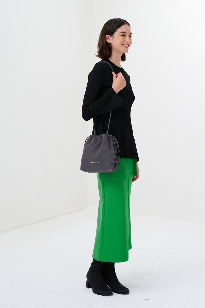 【ランバン オン ブルー/LANVIN en Bleu】のプティフリルショルダーバッグ 人気、トレンドファッション・服の通販 founy(ファニー) 　ファッション　Fashion　レディースファッション　Fashion for Women　バッグ　Bags　ショルダー　Shoulder, Shoulder Strap　タフタ　Taffeta, Structured Fabric　フリル　Frill, Ruffle　メタル　Metal, Metal Parts　人気　Popular, Best Seller　巾着　Drawstring Bag, Kinchaku　other-6|ID: prp329100003714287 ipo3291000000035779180