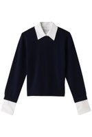 【マリリンムーン/MARILYN MOON】の2way カラーニットトップ 人気、トレンドファッション・服の通販 founy(ファニー) ファッション Fashion レディースファッション WOMEN トップス・カットソー Tops/Tshirt ニット Knit Tops プルオーバー Pullover なめらか カフス クロップド コンパクト シンプル バランス パール |ID:prp329100003715089