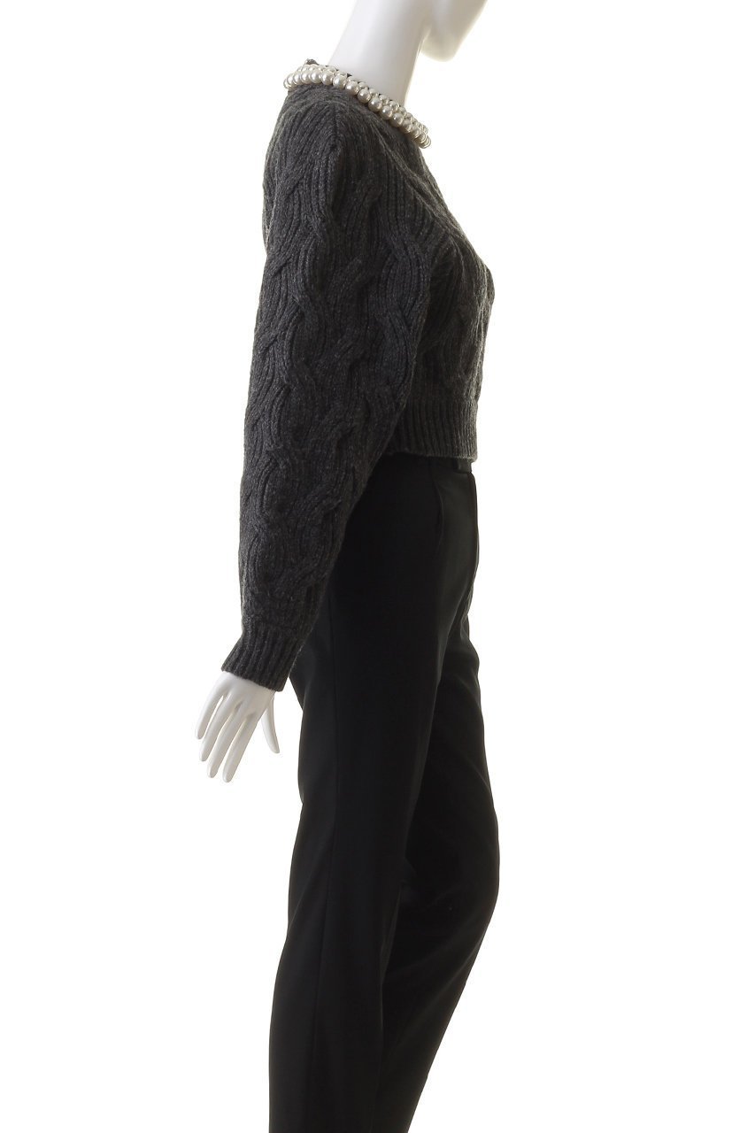 【クラネ/CLANE】のPEARL NECK KNIT TOPS/ニット 人気、トレンドファッション・服の通販 founy(ファニー) 　ファッション　Fashion　レディースファッション　WOMEN　トップス・カットソー　Tops/Tshirt　ニット　Knit Tops　プルオーバー　Pullover　エレガント 上品　Elegant　コンパクト　Compact　ショルダー　Shoulder　デニム　Denim　パール　Pearl　other-3|ID: prp329100003715952 ipo3291000000031390213