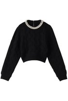 【クラネ/CLANE】のPEARL NECK KNIT TOPS/ニット BLACK|ID: prp329100003715952 ipo3291000000036224609