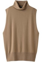 【ミズイロ インド/mizuiro ind】のrib high neck vest ベスト beige|ID:prp329100003715959