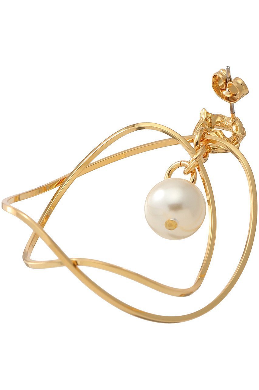 【セシル エ ジャンヌ/CECILE ET JEANNE】のダブルフープピアス 人気、トレンドファッション・服の通販 founy(ファニー) 　ファッション　Fashion　レディースファッション　Fashion for Women　ジュエリー　Jewelry　ファッションリング　Fashion Rings　イヤリング・フープ・ドロップタイプ　Hoop, Drop & Clip Earrings　イヤリング　Earrings　ダブル　Double, Double-Breasted　パール　Pearl, Pearl Accent　フォルム　Silhouette, Form　フープ　Hoop, Hoop Earrings　エレガント 上品　Elegant　other-4|ID: prp329100003716216 ipo3291000000035477729