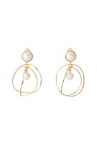 【セシル エ ジャンヌ/CECILE ET JEANNE】のダブルフープイヤリング 人気、トレンドファッション・服の通販 founy(ファニー) ファッション Fashion レディースファッション Fashion for Women ジュエリー Jewelry ファッションリング Fashion Rings イヤリング・フープ・ドロップタイプ Hoop, Drop & Clip Earrings イヤリング Earrings ジュエリー Jewelry, Accessories パール Pearl, Pearl Accent フープ Hoop, Hoop Earrings エレガント 上品 Elegant 人気 Popular, Best Seller thumbnail ゴールド パール|ID: prp329100003716217 ipo3291000000036135625