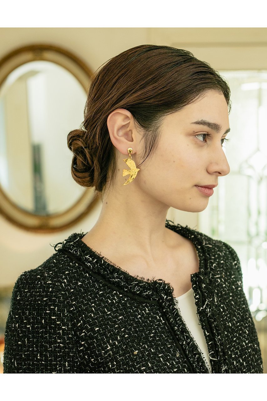 【セシル エ ジャンヌ/CECILE ET JEANNE】のラ・コロンブ(鳩)ロングピアス 人気、トレンドファッション・服の通販 founy(ファニー) 　ファッション　Fashion　レディースファッション　Fashion for Women　ジュエリー　Jewelry　ファッションリング　Fashion Rings　イヤリング・フープ・ドロップタイプ　Hoop, Drop & Clip Earrings　イヤリング　Earrings　モチーフ　Motif, Design Theme　ロング　Long, Long-Length　エレガント 上品　Elegant　other-5|ID: prp329100003716219 ipo3291000000035477751