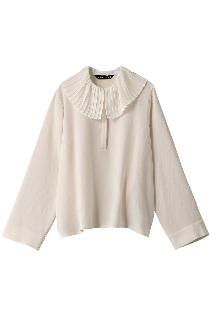 【ミズイロ インド/mizuiro ind】のpleats collar shirt P/O プルオーバー 人気、トレンドファッション・服の通販 founy(ファニー) 　ファッション　Fashion　レディースファッション　WOMEN　トップス・カットソー　Tops/Tshirt　シャツ/ブラウス　Shirts/Blouses　プルオーバー　Pullover　クラシカル　Classical　シアー　Sheer　ジャケット　Jacket　ジョーゼット　Georgette　スリーブ　Sleeve　トレンド　Trend　パーティ　Party　プリーツ　Pleats　ロング　Long　 other-1|ID: prp329100003716248 ipo3291000000029958172