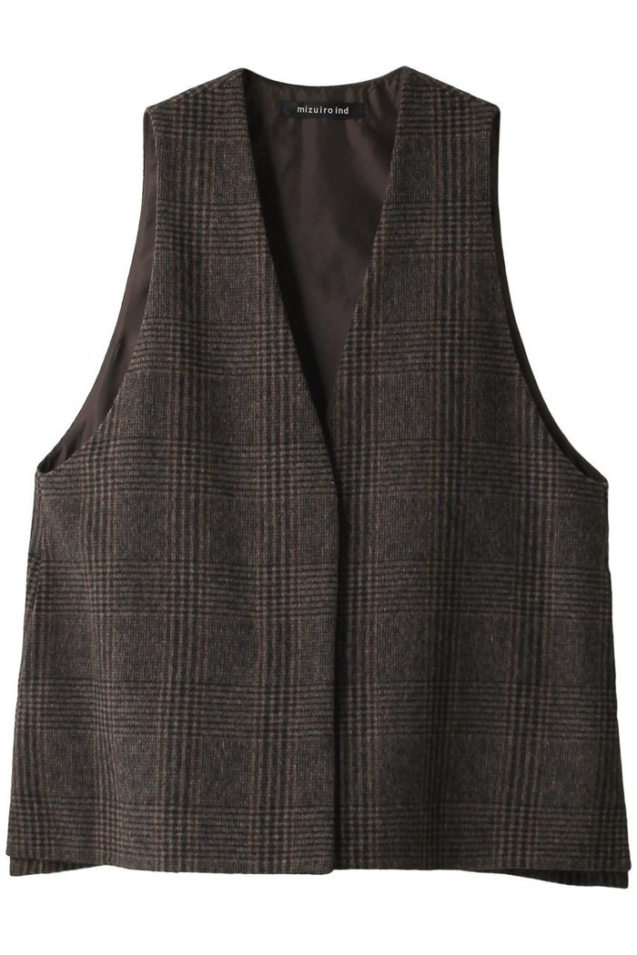 【ミズイロ インド/mizuiro ind】のdeep V neck wide vest ベスト インテリア・キッズ・メンズ・レディースファッション・服の通販 founy(ファニー) https://founy.com/ ファッション Fashion レディースファッション WOMEN アウター Coat Outerwear ジャケット Jackets インナー Inner カットソー Cut And Sew クラシカル Classical ジャケット Jacket チェック Check ベスト Vest リラックス Relax ワイド Wide 冬 Winter |ID: prp329100003716249 ipo3291000000029958101