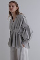 【ル フィル/LE PHIL】のナイロンストレッチブロードブラウス グレー|ID: prp329100003717909 ipo3291000000036401840