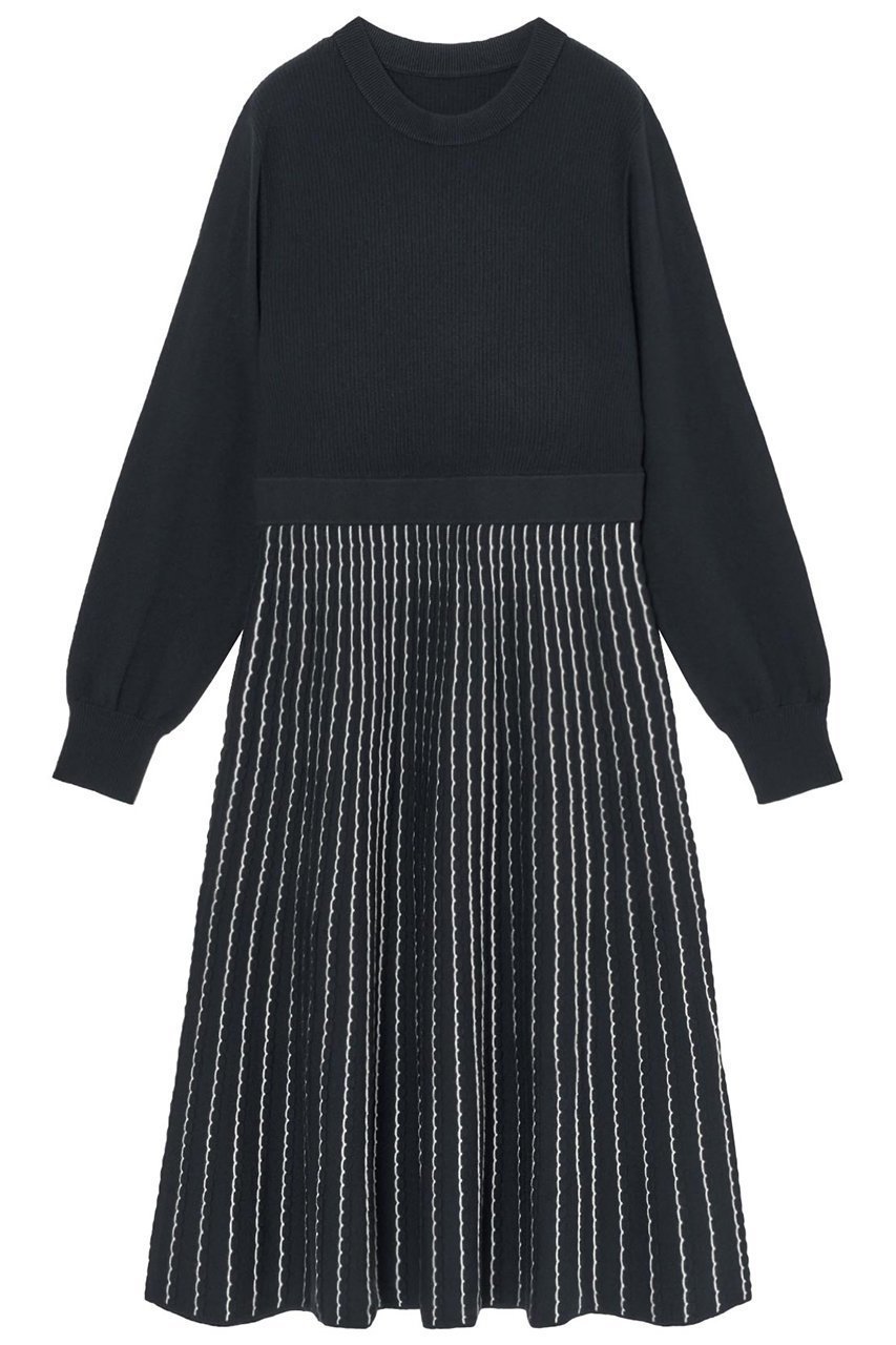 【アナイ/ANAYI】のリップルニットフレアワンピース 人気、トレンドファッション・服の通販 founy(ファニー) 　ファッション　Fashion　レディースファッション　WOMEN　ワンピース　Dress　チュニック　Tunic　ギャザー　Gather　ジャケット　Jacket　チュニック　Tunic　フィット　Fit　フレア　Flare　ロング　Long　春　Spring　 other-1|ID: prp329100003717910 ipo3291000000030865834