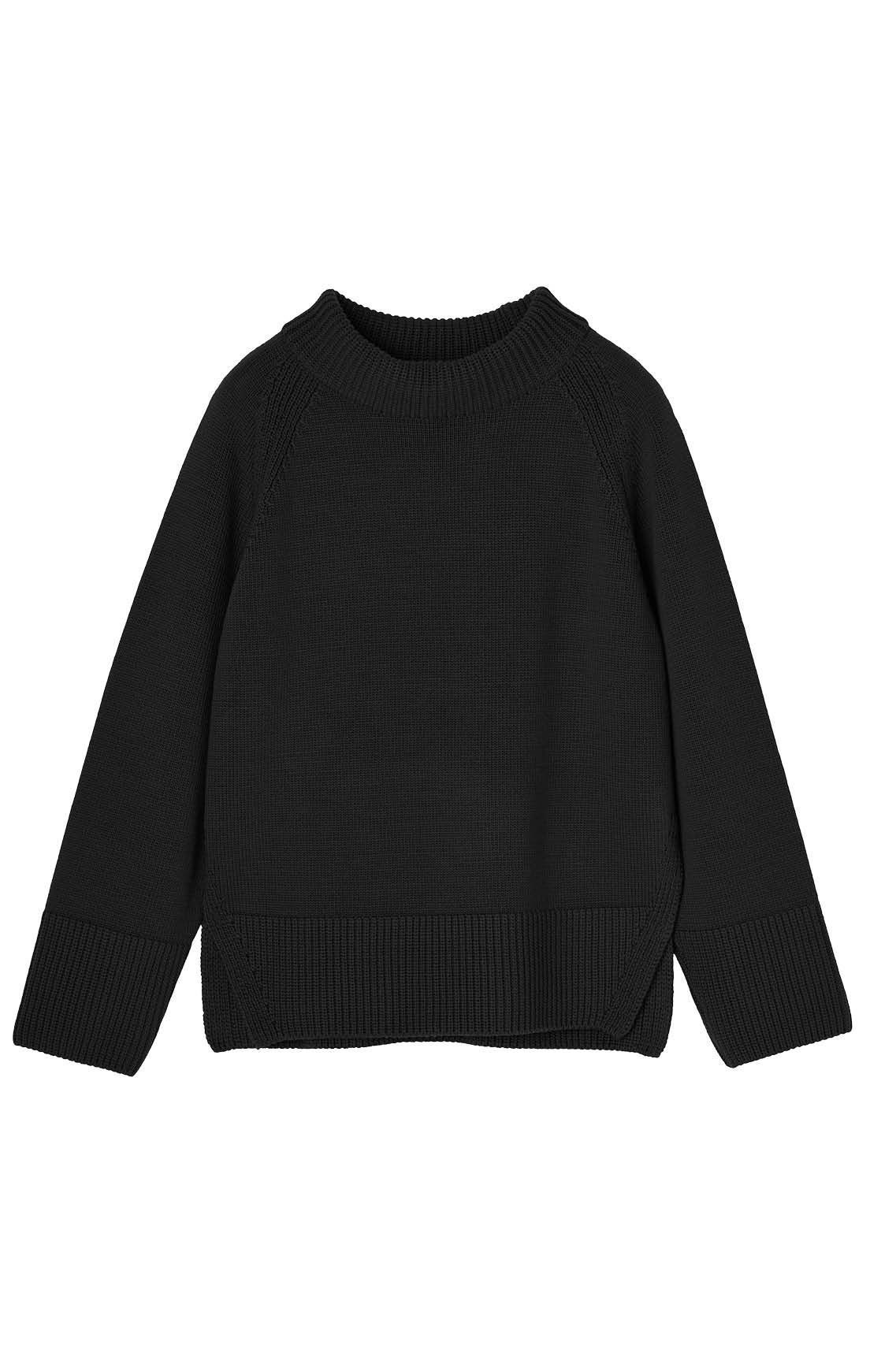 【デイジーリン/DAISY LIN】のしっとりウールセーター “Hampton Madam” インテリア・キッズ・メンズ・レディースファッション・服の通販 founy(ファウニー) 　ファッション　Fashion　レディースファッション　Fashion for Women　トップス・カットソー　Cut & Sew Tops　ニット　Knit Tops & Sweaters　カジュアルプルオーバー・ニットトップス　Pullovers & Knit Tops / Casual Pullovers　ウォッシャブル　Machine Washable　スリット　Slit, Slit Detail　セーター　Sweater, Knitwear　人気　Popular, Best Seller　パウダー　Powder, Soft Tone　フロント　Front, Front Design　A/W・秋冬　Autumn/Winter　ブラックブラック|ID: prp329100003717937 ipo3291000000036499453