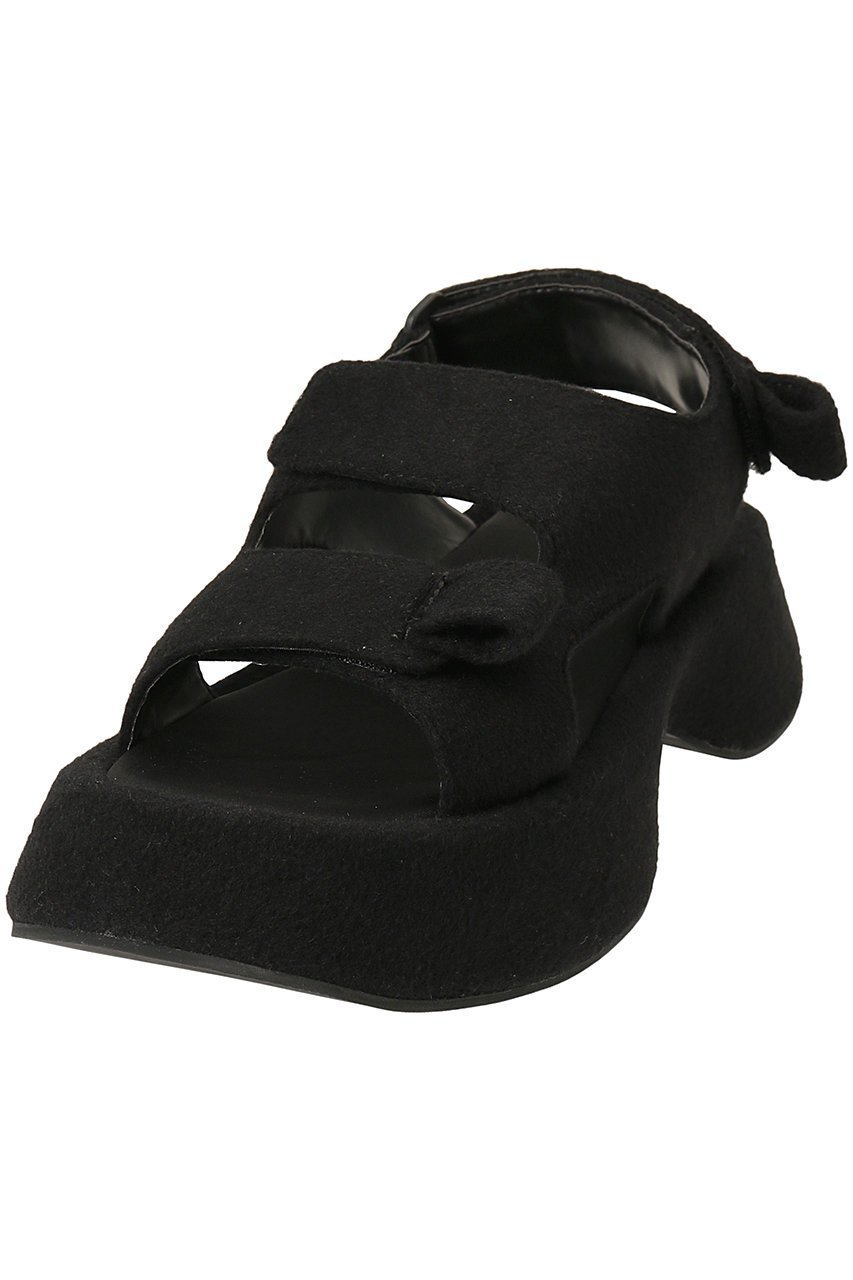 【ナゴンスタンス/nagonstans】のメルトン Sandal/サンダル インテリア・キッズ・メンズ・レディースファッション・服の通販 founy(ファニー) ファッション Fashion レディースファッション Fashion for Women サンダル Sandals, Summer Shoes ソックス Socks, Hosiery タイツ Tights, Legwear フェルト Felt, Felt Fabric メルトン Melton, Heavy Wool 冬 Winter / This Winter Black|ID: prp329100003718479 ipo3291000000036179314