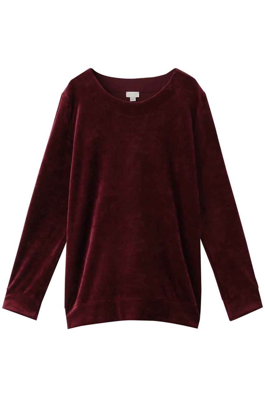 【ハンロ/HANRO】のベロア長袖 インテリア・キッズ・メンズ・レディースファッション・服の通販 founy(ファニー) 　ファッション　Fashion　レディースファッション　Fashion for Women　トップス・カットソー　Cut & Sew Tops　ベロアトップス　Velour Tops / Velvet-Look Items　なめらか　Smooth, Silky Texture　シンプル　Simple, Minimal　パジャマ　Pajamas, Sleepwear　ベロア　Velour, Soft Velvet　リラックス　Relax, Relaxed Fit　長袖　Long Sleeve, Full Sleeve　ワインレッド|ID: prp329100003719101 ipo3291000000032843091