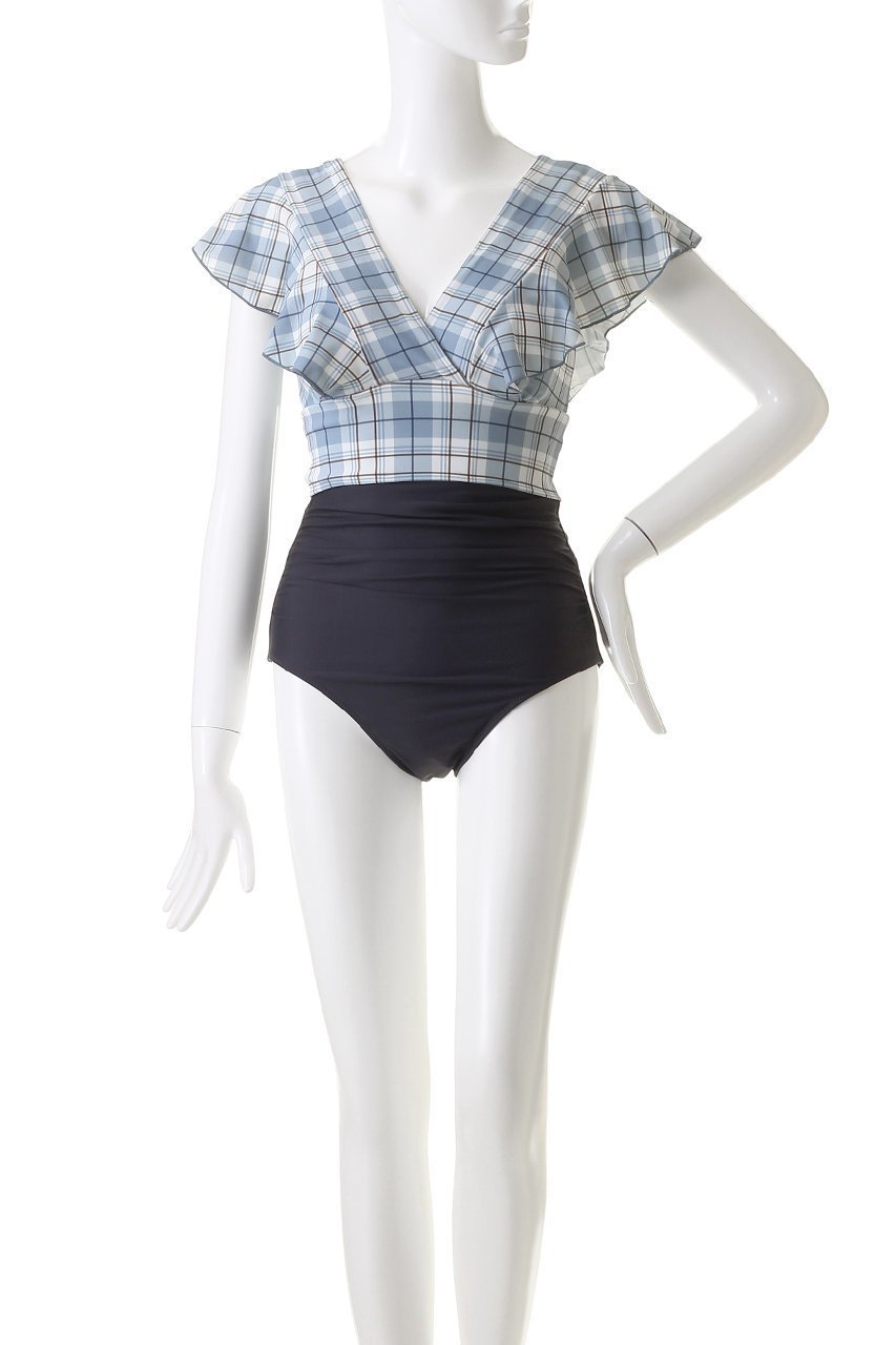 【レイール/Reir】の【San-ai Resort】Vintage check×Solid カバーデザイン ノンワイヤー 人気、トレンドファッション・服の通販 founy(ファニー) 　ファッション　Fashion　レディースファッション　Fashion for Women　水着　Swimwear　レディース水着・ビーチウェア　Swimwear & Beachwear　スポーツ　Sports, Activewear　ビキニ　Bikini, Two-Piece Swimsuit　ビーチ　Beach, Seaside　フリル　Frill, Ruffle　プリント　Print, Printed Pattern　リボン　Ribbon, Bow　リラックス　Relax, Relaxed Fit　ワイヤー　Wire, Wired Bra　水着　Swimsuit, Swimwear　other-2|ID: prp329100003720007 ipo3291000000031389431