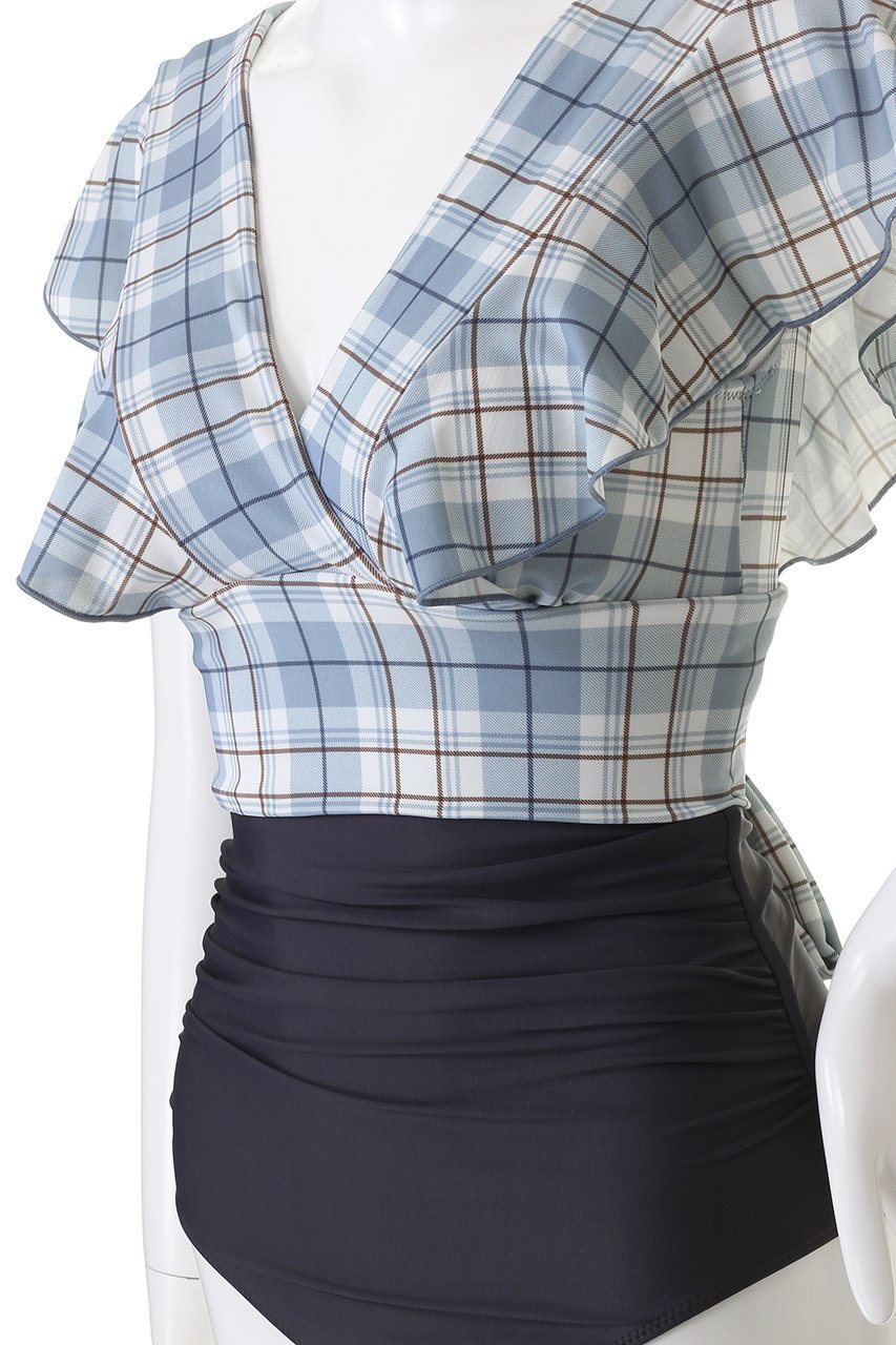 【レイール/Reir】の【San-ai Resort】Vintage check×Solid カバーデザイン ノンワイヤー 人気、トレンドファッション・服の通販 founy(ファニー) 　ファッション　Fashion　レディースファッション　Fashion for Women　水着　Swimwear　レディース水着・ビーチウェア　Swimwear & Beachwear　スポーツ　Sports, Activewear　ビキニ　Bikini, Two-Piece Swimsuit　ビーチ　Beach, Seaside　フリル　Frill, Ruffle　プリント　Print, Printed Pattern　リボン　Ribbon, Bow　リラックス　Relax, Relaxed Fit　ワイヤー　Wire, Wired Bra　水着　Swimsuit, Swimwear　other-5|ID: prp329100003720007 ipo3291000000031389437
