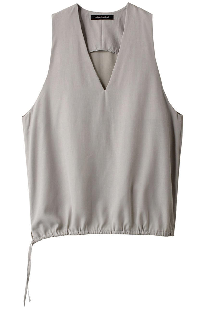 【ミズイロ インド/mizuiro ind】のT/W twill V neck vest ベスト 人気、トレンドファッション・服の通販 founy(ファニー) 　ファッション　Fashion　レディースファッション　WOMEN　アウター　Coat Outerwear　トップス・カットソー　Tops/Tshirt　キャミソール / ノースリーブ　No Sleeves　シャツ/ブラウス　Shirts/Blouses　ベスト/ジレ　Gilets/Vests　スマート　Smart　ドレープ　Drape　ノースリーブ　No Sleeve　プリーツ　Pleats　ベスト　Vest　ワイド　Wide　エレガント 上品　Elegant　今季　This Season　 other-1|ID: prp329100003720018 ipo3291000000029958136