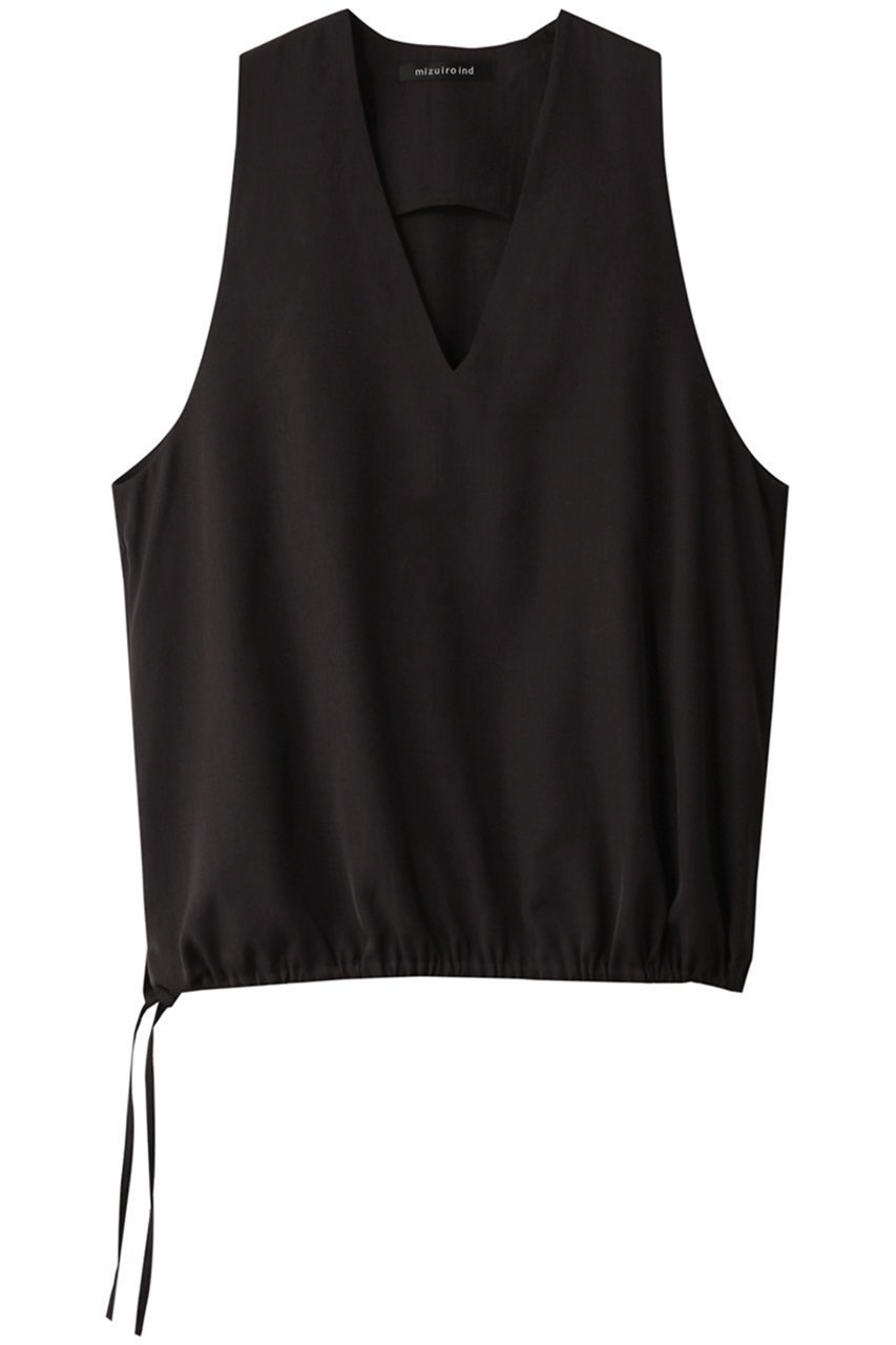 【ミズイロ インド/mizuiro ind】のT/W twill V neck vest ベスト インテリア・キッズ・メンズ・レディースファッション・服の通販 founy(ファニー) 　ファッション　Fashion　レディースファッション　WOMEN　アウター　Coat Outerwear　トップス・カットソー　Tops/Tshirt　キャミソール / ノースリーブ　No Sleeves　シャツ/ブラウス　Shirts/Blouses　ベスト/ジレ　Gilets/Vests　スマート　Smart　ドレープ　Drape　ノースリーブ　No Sleeve　プリーツ　Pleats　ベスト　Vest　ワイド　Wide　エレガント 上品　Elegant　今季　This Season　c.gray|ID: prp329100003720018 ipo3291000000029958138