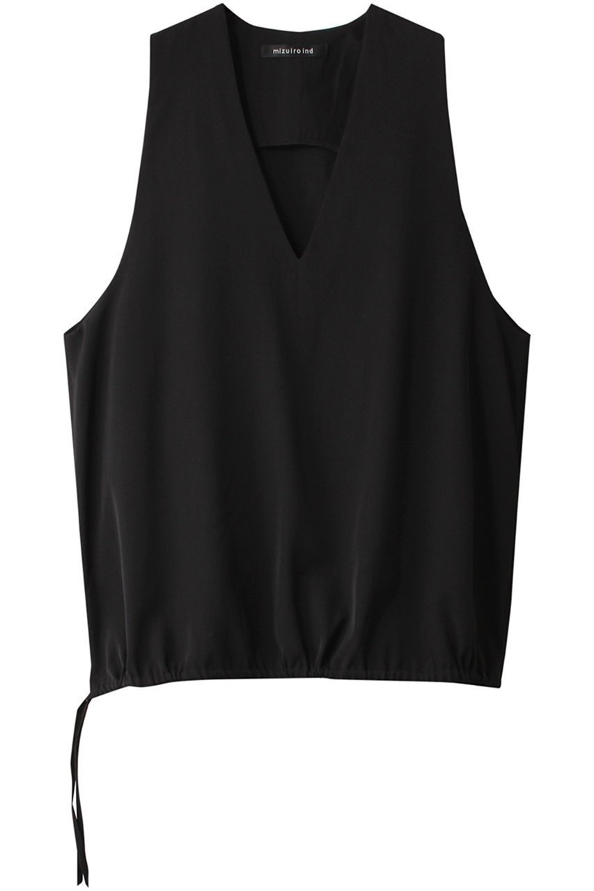 【ミズイロ インド/mizuiro ind】のT/W twill V neck vest ベスト インテリア・キッズ・メンズ・レディースファッション・服の通販 founy(ファニー) 　ファッション　Fashion　レディースファッション　WOMEN　アウター　Coat Outerwear　トップス・カットソー　Tops/Tshirt　キャミソール / ノースリーブ　No Sleeves　シャツ/ブラウス　Shirts/Blouses　ベスト/ジレ　Gilets/Vests　スマート　Smart　ドレープ　Drape　ノースリーブ　No Sleeve　プリーツ　Pleats　ベスト　Vest　ワイド　Wide　エレガント 上品　Elegant　今季　This Season　black|ID: prp329100003720018 ipo3291000000029958139