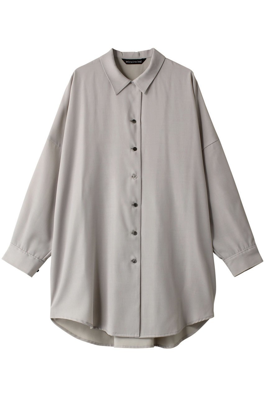 【ミズイロ インド/mizuiro ind】のT/W twill wide shirt tunic チュニック 人気、トレンドファッション・服の通販 founy(ファニー) 　ファッション　Fashion　レディースファッション　WOMEN　ワンピース　Dress　チュニック　Tunic　チュニック　Tunic　ドレープ　Drape　リラックス　Relax　ワイド　Wide　 other-1|ID: prp329100003720020 ipo3291000000029958144