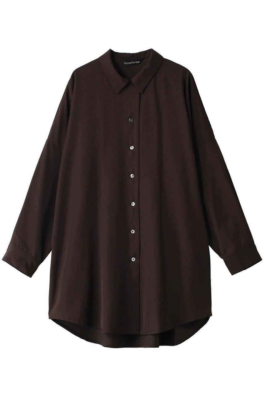 【ミズイロ インド/mizuiro ind】のT/W twill wide shirt tunic チュニック インテリア・キッズ・メンズ・レディースファッション・服の通販 founy(ファニー) 　ファッション　Fashion　レディースファッション　WOMEN　ワンピース　Dress　チュニック　Tunic　チュニック　Tunic　ドレープ　Drape　リラックス　Relax　ワイド　Wide　c.gray|ID: prp329100003720020 ipo3291000000029958146