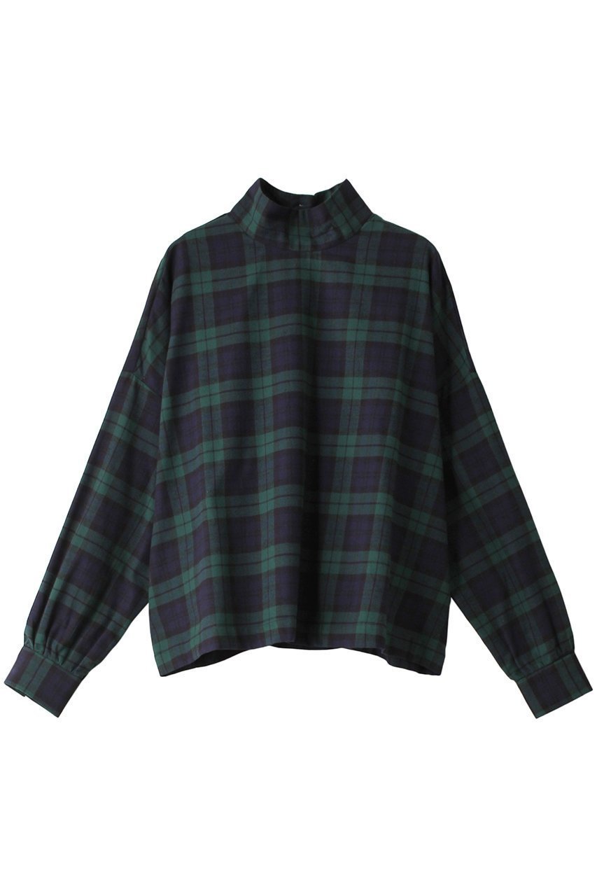 【ミズイロ インド/mizuiro ind】のcheck stand collar shirt シャツ インテリア・キッズ・メンズ・レディースファッション・服の通販 founy(ファニー) 　ファッション　Fashion　レディースファッション　WOMEN　トップス・カットソー　Tops/Tshirt　シャツ/ブラウス　Shirts/Blouses　A/W・秋冬　Aw・Autumn/Winter・Fw・Fall-Winter　スリーブ　Sleeve　チェック　Check　バランス　Balance　フレア　Flare　ロング　Long　ブラックウォッチ|ID: prp329100003720021 ipo3291000000026949202