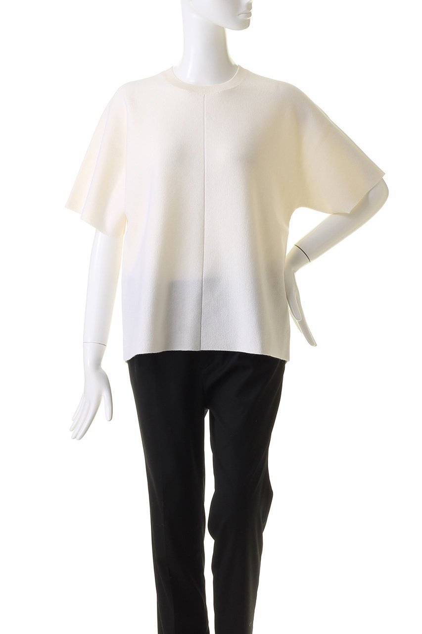 【エブール/ebure】の【Living】ライトウールミラノ ショートスリーブニットプルオーバー 人気、トレンドファッション・服の通販 founy(ファニー) 　ファッション　Fashion　レディースファッション　Fashion for Women　トップス・カットソー　Cut & Sew Tops　ニット　Knit Tops & Sweaters　カジュアルプルオーバー・ニットトップス　Pullovers & Knit Tops / Casual Pullovers　おすすめ　Recommended / Our Picks　セットアップ　Set-Up, Coordinated Outfit　ミラノリブ　Milano Rib, Milano Stitch　リラックス　Relax, Relaxed Fit　今季　This Season, Current Season　定番　Standard, Basic Item　other-2|ID: prp329100003720025 ipo3291000000035599919