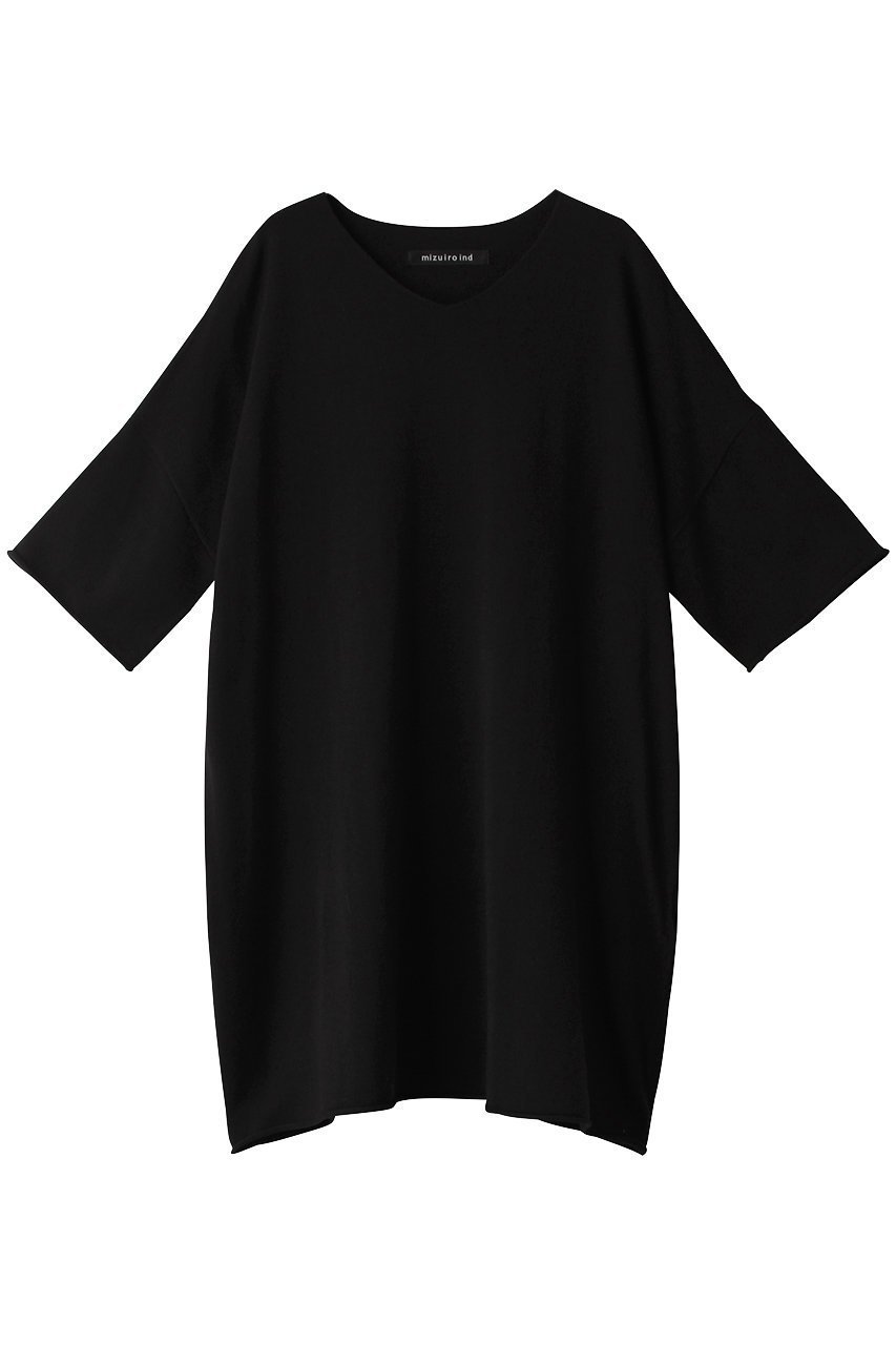 【ミズイロ インド/mizuiro ind】のV neck tunic OP ワンピース インテリア・キッズ・メンズ・レディースファッション・服の通販 founy(ファニー) 　ファッション　Fashion　レディースファッション　WOMEN　ワンピース　Dress　チュニック　Tunic　おすすめ　Recommend　チュニック　Tunic　ハイネック　High Neck　ロング　Long　black|ID: prp329100003722212 ipo3291000000029958100