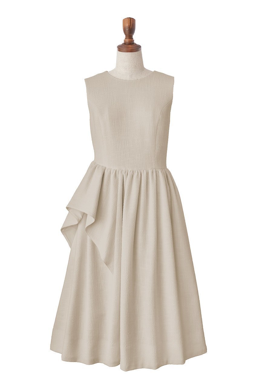 【デイジーリン/DAISY LIN】のDress “Calla” インテリア・キッズ・メンズ・レディースファッション・服の通販 founy(ファニー) 　ファッション　Fashion　レディースファッション　Fashion for Women　ワンピース　Dresses　フォーマル・パーティードレス・結婚式用ドレス　Elegant & Casual Dresses　チュニック　Tunic Tops & Dresses　アシンメトリー　Asymmetrical Style　エレガント 上品　Elegant　シンプル　Simple, Minimal　ストレッチ　Stretch, Stretchy Fabric　チュニック　Tunic, Long Top　ドレス　Dress, One-Piece　フリル　Frill, Ruffle　ホリデーシーズン　Holiday Season　リボン　Ribbon, Bow　パウダーベージュ|ID: prp329100003722223 ipo3291000000032919817