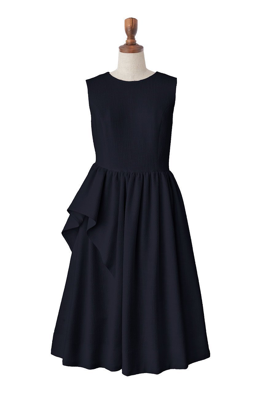 【デイジーリン/DAISY LIN】のDress “Calla” インテリア・キッズ・メンズ・レディースファッション・服の通販 founy(ファニー) 　ファッション　Fashion　レディースファッション　Fashion for Women　ワンピース　Dresses　フォーマル・パーティードレス・結婚式用ドレス　Elegant & Casual Dresses　チュニック　Tunic Tops & Dresses　アシンメトリー　Asymmetrical Style　エレガント 上品　Elegant　シンプル　Simple, Minimal　ストレッチ　Stretch, Stretchy Fabric　チュニック　Tunic, Long Top　ドレス　Dress, One-Piece　フリル　Frill, Ruffle　ホリデーシーズン　Holiday Season　リボン　Ribbon, Bow　ネイビー|ID: prp329100003722223 ipo3291000000032919827