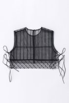 【メゾンスペシャル/MAISON SPECIAL】のTulle Layered Mini Vest/チュールレイヤードミニベスト 人気、トレンドファッション・服の通販 founy(ファニー) ファッション Fashion レディースファッション WOMEN アウター Coat Outerwear ジャケット Jackets ジャケット Jacket スウェット Sweat チュール Tulle フラワー Flower ベスト Vest モチーフ Motif リボン Ribbon thumbnail BLK(ブラック)|ID: prp329100003723160 ipo3291000000024582370