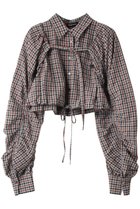 【メゾンスペシャル/MAISON SPECIAL】のMultiway Gun Club Check Short Length Shirt/マルチウェイガンクラブチェックショートシャツ BLU(ブルー)|ID: prp329100003723168 ipo3291000000036402011