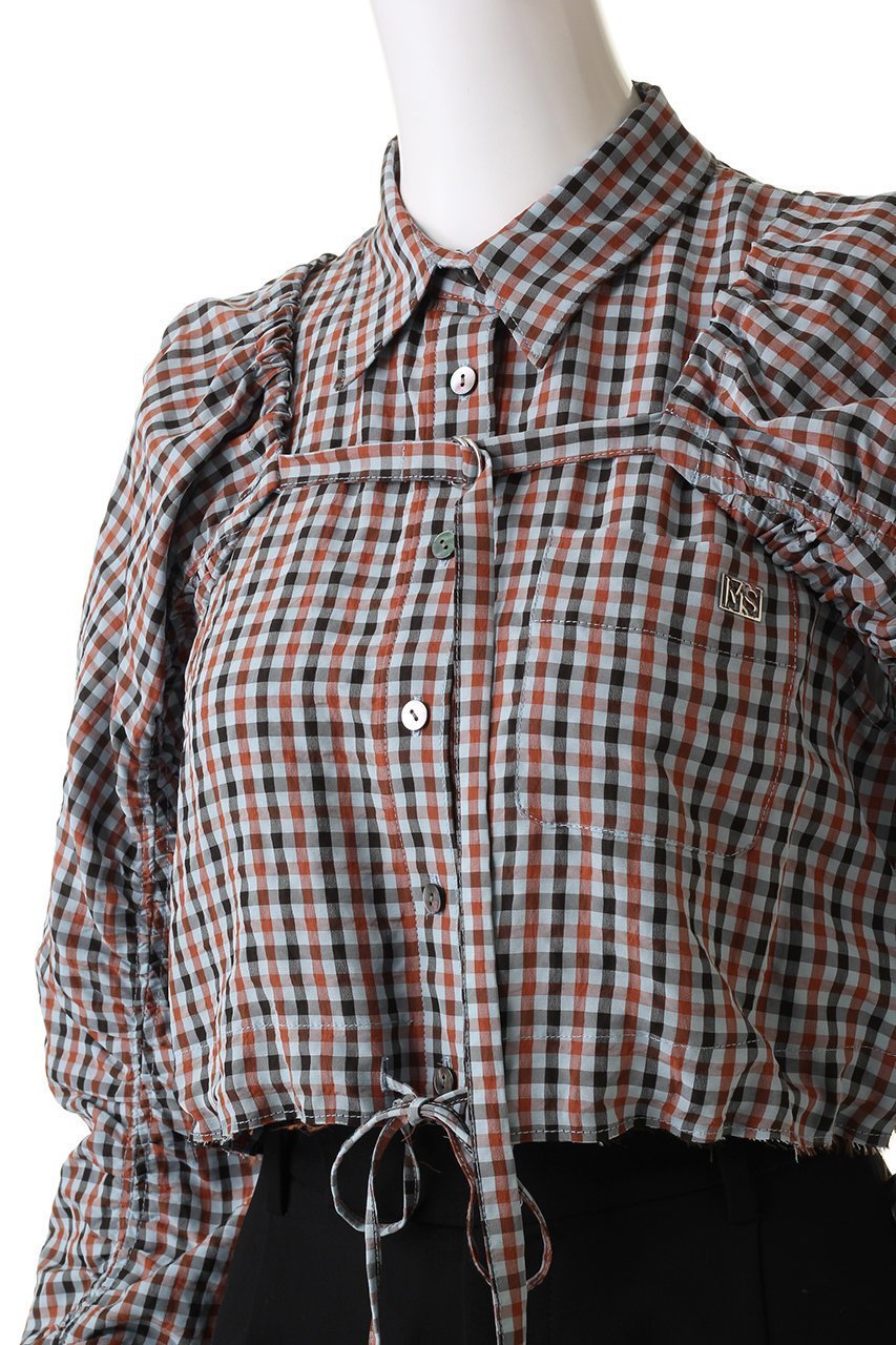 【メゾンスペシャル/MAISON SPECIAL】のMultiway Gun Club Check Short Length Shirt/マルチウェイガンクラブチェックショートシャツ 人気、トレンドファッション・服の通販 founy(ファニー) 　ファッション　Fashion　レディースファッション　Fashion for Women　トップス・カットソー　Cut & Sew Tops　シャツ・ブラウス・オフィスカジュアル　Elegant Blouses & Button-Ups　インナー　Innerwear　カットオフ　Cut-Off Design　ギャザー　Gathered, Ruffled　ショート　Short, Short Length　スリーブ　Sleeve, Long Sleeve / Short Sleeve　ドレープ　Drape, Draping Fabric　ドローストリング　Drawstring, Pull Cord　ノースリーブ　Sleeveless, No-Sleeve　プレート　Plate, Dish　ボレロ　Bolero, Short Cardigan　ロング　Long, Long-Length　夏　Summer　エレガント 上品　Elegant　other-5|ID: prp329100003723168 ipo3291000000036725653