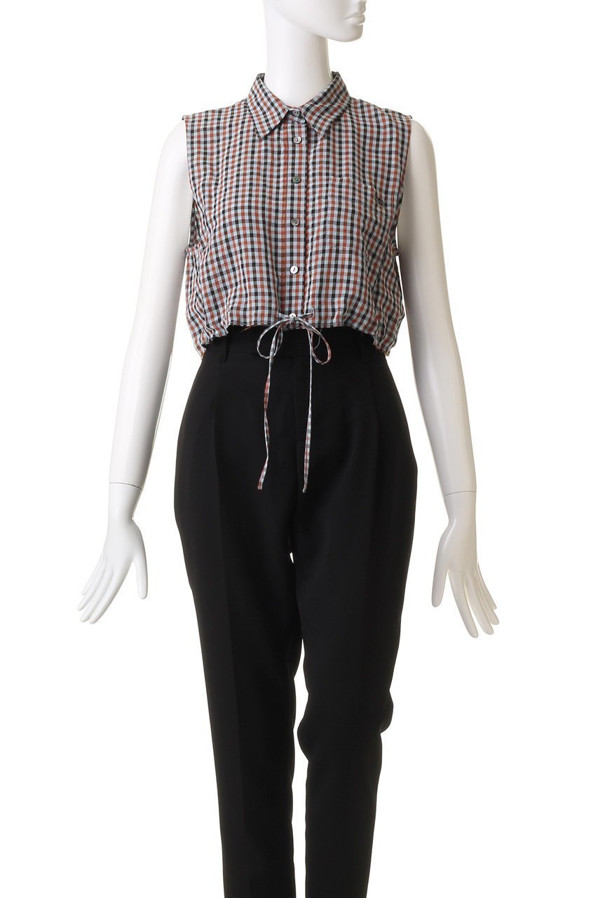 【メゾンスペシャル/MAISON SPECIAL】のMultiway Gun Club Check Short Length Shirt/マルチウェイガンクラブチェックショートシャツ 人気、トレンドファッション・服の通販 founy(ファニー) 　ファッション　Fashion　レディースファッション　Fashion for Women　トップス・カットソー　Cut & Sew Tops　シャツ・ブラウス・オフィスカジュアル　Elegant Blouses & Button-Ups　インナー　Innerwear　カットオフ　Cut-Off Design　ギャザー　Gathered, Ruffled　ショート　Short, Short Length　スリーブ　Sleeve, Long Sleeve / Short Sleeve　ドレープ　Drape, Draping Fabric　ドローストリング　Drawstring, Pull Cord　ノースリーブ　Sleeveless, No-Sleeve　プレート　Plate, Dish　ボレロ　Bolero, Short Cardigan　ロング　Long, Long-Length　夏　Summer　エレガント 上品　Elegant　other-6|ID: prp329100003723168 ipo3291000000036725654