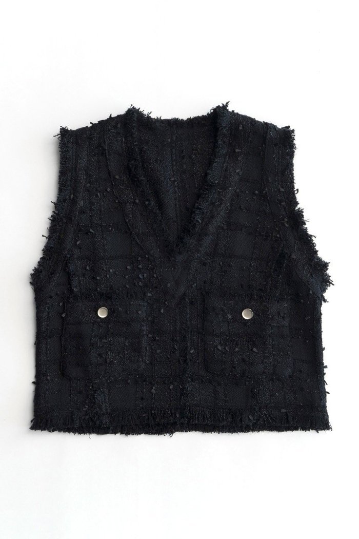 【メゾンスペシャル/MAISON SPECIAL】のTweed Short Length Vest/ツイードショートベスト インテリア・キッズ・メンズ・レディースファッション・服の通販 founy(ファニー) https://founy.com/ ファッション Fashion レディースファッション Fashion for Women アウター Coat / Outerwear Collection レディースジャケット・軽アウター Jackets インナー Innerwear サマー Summer, Summer Style ジャケット Jacket, Outerwear ダウン Down, Puffer ツイード Twill, Twill Weave フリンジ Fringe, Tassel ベスト Vest, Waistcoat エレガント 上品 Elegant 夏 Summer 春 Spring |ID: prp329100003723169 ipo3291000000035655246