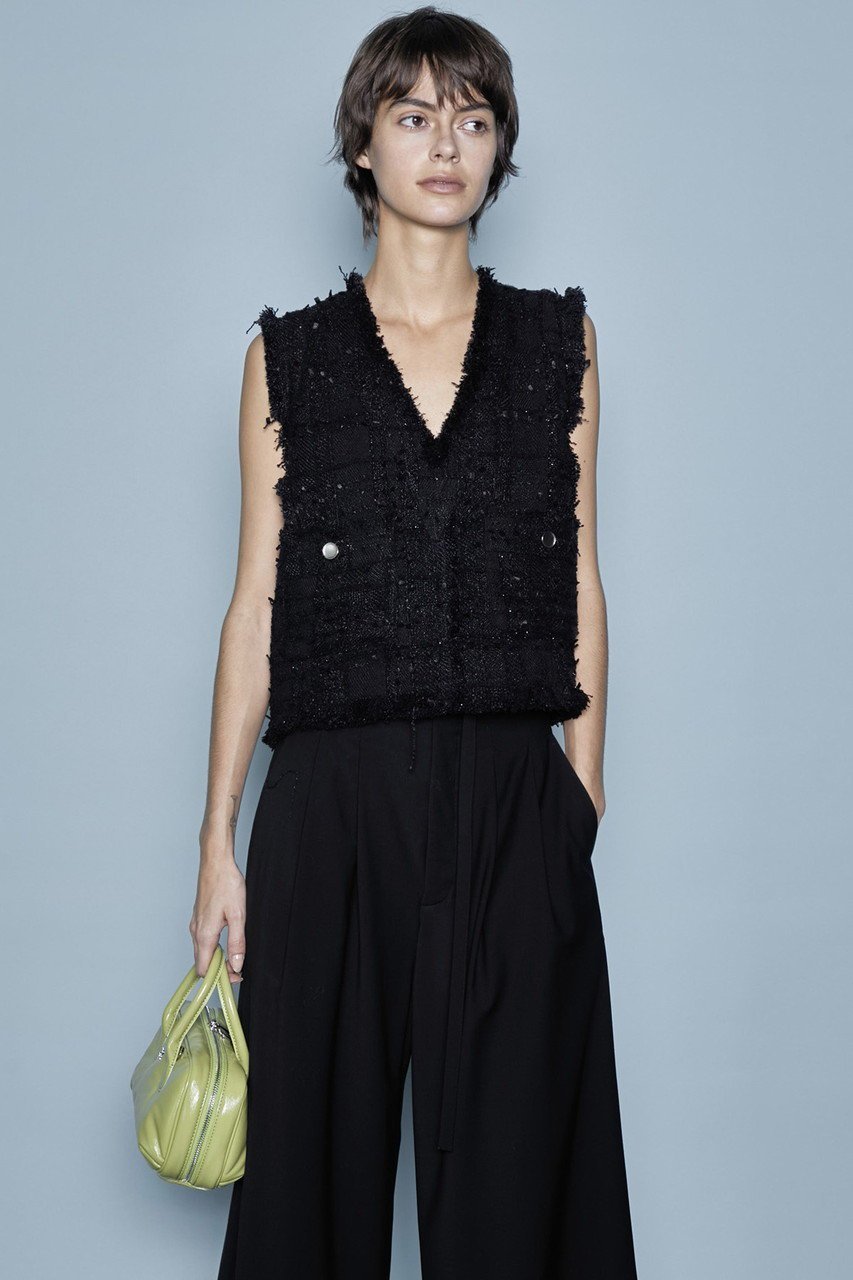 【メゾンスペシャル/MAISON SPECIAL】のTweed Short Length Vest/ツイードショートベスト 人気、トレンドファッション・服の通販 founy(ファニー) 　ファッション　Fashion　レディースファッション　Fashion for Women　アウター　Coat / Outerwear Collection　レディースジャケット・軽アウター　Jackets　インナー　Innerwear　サマー　Summer, Summer Style　ジャケット　Jacket, Outerwear　ダウン　Down, Puffer　ツイード　Twill, Twill Weave　フリンジ　Fringe, Tassel　ベスト　Vest, Waistcoat　エレガント 上品　Elegant　夏　Summer　春　Spring　other-2|ID: prp329100003723169 ipo3291000000035655250