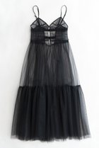 【メゾンスペシャル/MAISON SPECIAL】のTulle Shirring Gathered Dress/チュールシャーリングギャザードレス BLK(ブラック)|ID:prp329100003723180