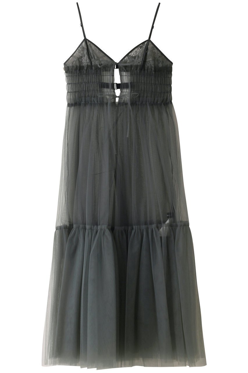 【メゾンスペシャル/MAISON SPECIAL】のTulle Shirring Gathered Dress/チュールシャーリングギャザードレス インテリア・キッズ・メンズ・レディースファッション・服の通販 founy(ファニー) 　ファッション　Fashion　レディースファッション　Fashion for Women　ワンピース　Dresses　フォーマル・パーティードレス・結婚式用ドレス　Elegant & Casual Dresses　チュニック　Tunic Tops & Dresses　インナー　Innerwear　シャーリング　Shirring, Ruched　チュニック　Tunic, Long Top　チュール　Tulip, Tulip Motif　フロント　Front, Front Design　マキシ　Maxi, Full Length　リボン　Ribbon, Bow　レース　Lace, Lace Fabric　ロング　Long, Long-Length　おすすめ　Recommended / Our Picks　GRY(グレー)|ID: prp329100003723180 ipo3291000000032899719