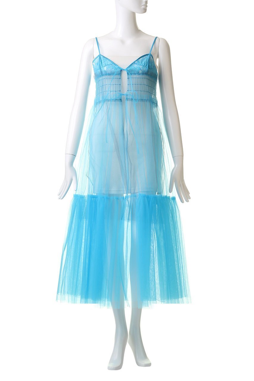 【メゾンスペシャル/MAISON SPECIAL】のTulle Shirring Gathered Dress/チュールシャーリングギャザードレス 人気、トレンドファッション・服の通販 founy(ファニー) 　ファッション　Fashion　レディースファッション　Fashion for Women　ワンピース　Dresses　フォーマル・パーティードレス・結婚式用ドレス　Elegant & Casual Dresses　チュニック　Tunic Tops & Dresses　インナー　Innerwear　シャーリング　Shirring, Ruched　チュニック　Tunic, Long Top　チュール　Tulip, Tulip Motif　フロント　Front, Front Design　マキシ　Maxi, Full Length　リボン　Ribbon, Bow　レース　Lace, Lace Fabric　ロング　Long, Long-Length　おすすめ　Recommended / Our Picks　other-2|ID: prp329100003723180 ipo3291000000032899726