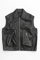 【メゾンスペシャル/MAISON SPECIAL】のWashed Vegan Leather Vest/ウォッシュドヴィーガンレザーベスト BLK(ブラック)|ID:prp329100003723187