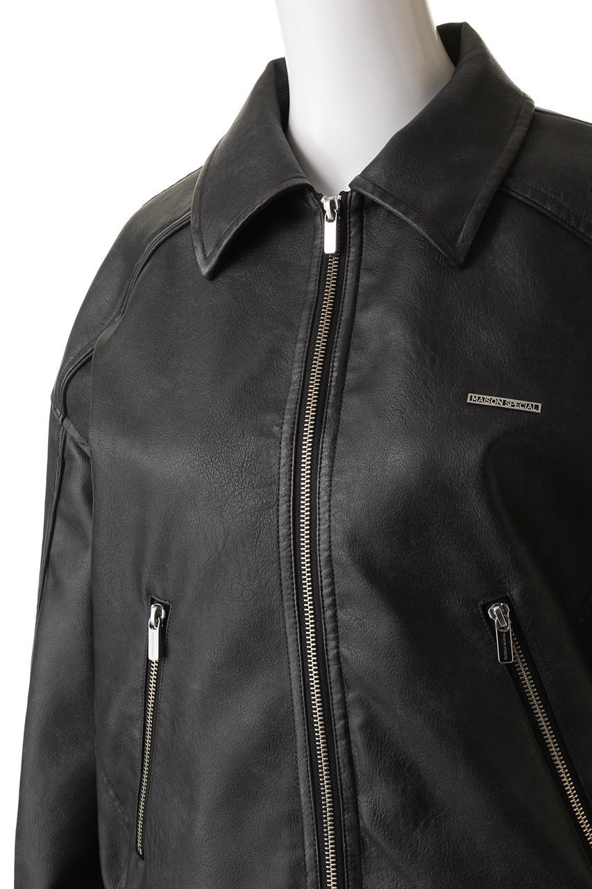 【メゾンスペシャル/MAISON SPECIAL】のWashed faux Leather Blouson/ウォッシュドフェイクレザーブルゾン 人気、トレンドファッション・服の通販 founy(ファニー) ファッション Fashion レディースファッション Fashion for Women アウター Coat / Outerwear Collection レディースジャケット・軽アウター Jackets ブルゾンジャケット・スポーティアウター Blouson Jackets ヴィンテージ Vintage Style ジャケット Jacket, Outerwear トレンド Trend, Trending Now フェイクレザー Faux Leather, PU Leather ブルゾン Blouson, Bomber Jacket プレート Plate, Dish ポケット Pocket, Pocket Detail リアル Real, Realistic レース Lace, Lace Fabric ロング Long, Long-Length other-5|ID: prp329100003723188 ipo3291000000035491729