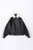 【メゾンスペシャル/MAISON SPECIAL】のBicolor Vegan Leather Blouson/バイカラーヴィーガンレザーブルゾン BLK(ブラック)|ID:prp329100003723189