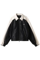 【メゾンスペシャル/MAISON SPECIAL】のBicolor faux Leather Blouson/バイカラーフェイクレザーブルゾン BLK(ブラック)|ID: prp329100003723189 ipo3291000000035655190