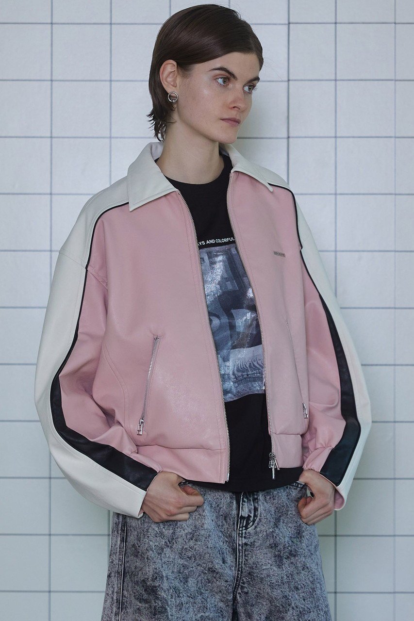 【メゾンスペシャル/MAISON SPECIAL】のBicolor faux Leather Blouson/バイカラーフェイクレザーブルゾン 人気、トレンドファッション・服の通販 founy(ファニー) ファッション Fashion レディースファッション Fashion for Women アウター Coat / Outerwear Collection レディースジャケット・軽アウター Jackets ブルゾンジャケット・スポーティアウター Blouson Jackets ヴィンテージ Vintage Style 春 Spring ジャケット Jacket, Outerwear トレンド Trend, Trending Now フェイクレザー Faux Leather, PU Leather フェミニン Feminine, Girly ブルゾン Blouson, Bomber Jacket プレート Plate, Dish ポケット Pocket, Pocket Detail リアル Real, Realistic レース Lace, Lace Fabric ロング Long, Long-Length other-4|ID: prp329100003723189 ipo3291000000036604787