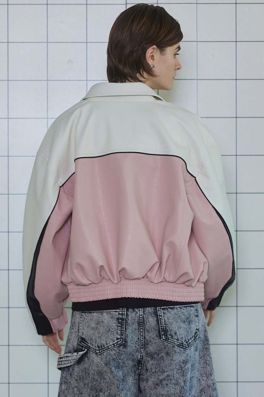 【メゾンスペシャル/MAISON SPECIAL】のBicolor faux Leather Blouson/バイカラーフェイクレザーブルゾン 人気、トレンドファッション・服の通販 founy(ファニー) ファッション Fashion レディースファッション Fashion for Women アウター Coat / Outerwear Collection レディースジャケット・軽アウター Jackets ブルゾンジャケット・スポーティアウター Blouson Jackets ヴィンテージ Vintage Style 春 Spring ジャケット Jacket, Outerwear トレンド Trend, Trending Now フェイクレザー Faux Leather, PU Leather フェミニン Feminine, Girly ブルゾン Blouson, Bomber Jacket プレート Plate, Dish ポケット Pocket, Pocket Detail リアル Real, Realistic レース Lace, Lace Fabric ロング Long, Long-Length other-5|ID: prp329100003723189 ipo3291000000036604789