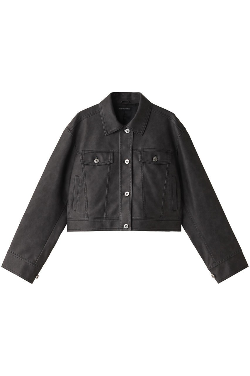【メゾンスペシャル/MAISON SPECIAL】のWashed Vegan Leather Short Length Blouson/ウォッシュドヴィーガンレザーショートブルゾン インテリア・キッズ・メンズ・レディースファッション・服の通販 founy(ファニー) 　ファッション　Fashion　レディースファッション　WOMEN　アウター　Coat Outerwear　ジャケット　Jackets　ブルゾン　Blouson/Jackets　ヴィンテージ　Vintage　ジャケット　Jacket　セットアップ　Set Up　デニム　Denim　ブルゾン　Blouson　リアル　Real　レース　Race　BLK(ブラック)|ID: prp329100003723190 ipo3291000000030041980