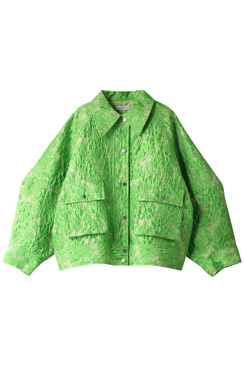 【メゾンスペシャル/MAISON SPECIAL】のJacquard Color Blouson/ジャガードカラーブルゾン インテリア・キッズ・メンズ・レディースファッション・服の通販 founy(ファニー) 　ファッション　Fashion　レディースファッション　Fashion for Women　アウター　Coat / Outerwear Collection　レディースジャケット・軽アウター　Jackets　ブルゾンジャケット・スポーティアウター　Blouson Jackets　インナー　Innerwear　シンプル　Simple, Minimal　ジャケット　Jacket, Outerwear　トレンド　Trend, Trending Now　パーカー　Hoodie, Parka　ブルゾン　Blouson, Bomber Jacket　リラックス　Relax, Relaxed Fit　春　Spring　GRN(グリーン)|ID: prp329100003723191 ipo3291000000032960339