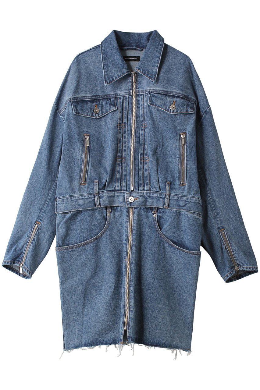 【メゾンスペシャル/MAISON SPECIAL】のMultiway Denim Coat/マルチウェイデニムコート インテリア・キッズ・メンズ・レディースファッション・服の通販 founy(ファニー) 　ファッション　Fashion　レディースファッション　WOMEN　アウター　Coat Outerwear　コート　Coats　デニム　Denim　トレンド　Trend　ロング　Long　ヴィンテージ　Vintage　BLU(ブルー)|ID: prp329100003723194 ipo3291000000030041845