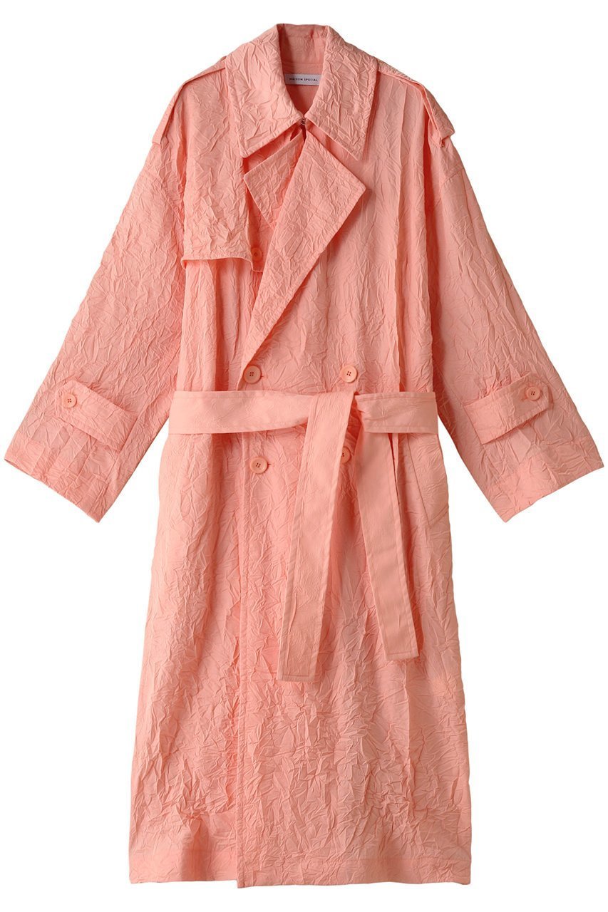 【メゾンスペシャル/MAISON SPECIAL】のWasher Pleats Trench Coat/ワッシャープリーツトレンチコート インテリア・キッズ・メンズ・レディースファッション・服の通販 founy(ファニー) 　ファッション　Fashion　レディースファッション　WOMEN　アウター　Coat Outerwear　コート　Coats　トレンチコート　Trench Coats　インナー　Inner　エアリー　Airy　シアー　Sheer　ジャケット　Jacket　ロング　Long　春　Spring　PNK(ピンク)|ID: prp329100003723196 ipo3291000000030041965