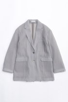 【メゾンスペシャル/MAISON SPECIAL】のSheer Over Size Jacket/シアーオーバージャケット 人気、トレンドファッション・服の通販 founy(ファニー) ファッション Fashion レディースファッション WOMEN アウター Coat Outerwear ジャケット Jackets オーガンジー Organdy 春 Spring ギンガム Gingham シアー Sheer ジャケット Jacket セットアップ Set Up チェック Check 定番 Standard おすすめ Recommend thumbnail GRY(グレー)|ID: prp329100003723200 ipo3291000000024582522